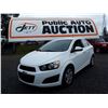 Image 1 : B3 --  2012 Chevrolet Sonic Lt , White , 179780  KM's
