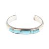 Image 1 : Vintage Block Turquoise Inlay Bracelet