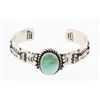 Image 1 : Gilbert Begay Turquoise Stamp Cuff Bracelet