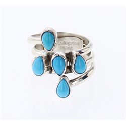 Paul Livingston Contemporary Sleeping Beauty Turquoise Ring