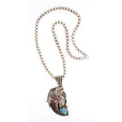 Vintage Bear Claw Pendant  Necklace