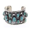 Image 1 : Old Pawn Turquoise Cluster Bracelet