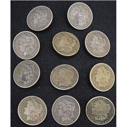 ELEVEN MORGAN SILVER DOLLAR BUTTONS