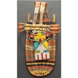HOPI INDIAN DOLL AND CRADLE