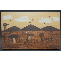 NAVAJO INDIAN POTTERY TILE (SAHMIE)