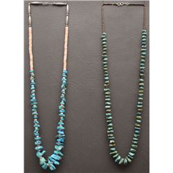 TWO SANTO DOMINGO INDIAN NECKLACES