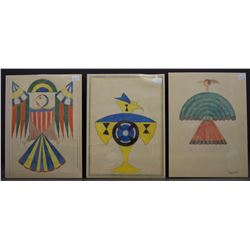 THREE NAVAJO INDIAN SKETCHES