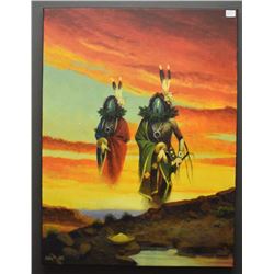 NAVAJO INDIAN PAINTING (BAHE)