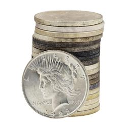 Roll of (20) 1923 $1 Brilliant Uncirculated Peace Silver Dollar Coins