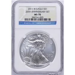 2011-W $1 American Silver Eagle Coin NGC MS70