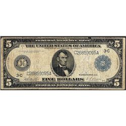 1914 $5 Federal Reserve Note Philadelphia