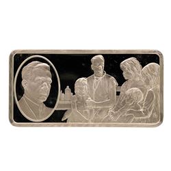 500 Grain Sterling Silver Franklin Mint 100 Greatest Americans Ingot