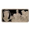 Image 1 : 500 Grain Sterling Silver Franklin Mint 100 Greatest Americans Ingot
