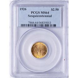 1926 $2 1/2 Sesquicentennial Commemorative Gold Coin PCGS MS64