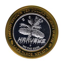 .999 Silver Harvey's Resort Hotel and Casino $10 Casino Limited Edition Gaming T