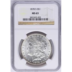 1878-S $1 Morgan Silver Dollar Coin NGC MS63