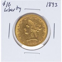 1893 $10 Liberty Head Eagle Gold Coin