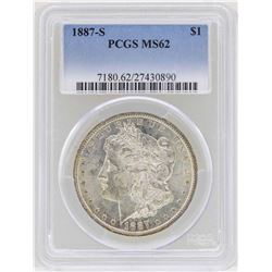 1887-S $1 Morgan Silver Dollar Coin PCGS MS62