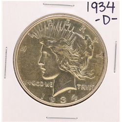 1934-D $1 Peace Silver Dollar Coin