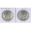 Image 2 : Lot of (2) 1927 $1 Peace Silver Dollar Coins
