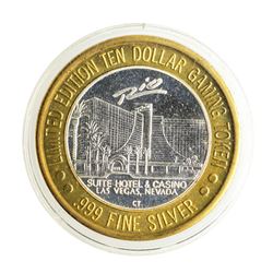 .999 Silver Buffalo Bills Resort & Casino Primm, NV $10 Limited Edition Gaming T