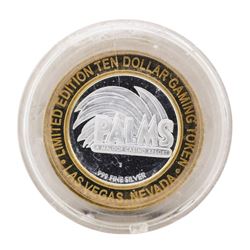 .999 Silver Palms Casino Las Vegas, NV $10 Casino Limited Edition Gaming Token