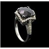 Image 4 : 14KT White Gold 5.00 ctw Black Onyx and Diamond Ring