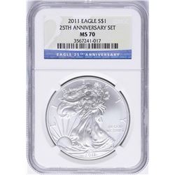 2011 $1 American Silver Eagle Coin NGC MS70