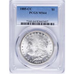 1885-CC $1 Morgan Silver Dollar Coin PCGS MS64