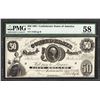Image 1 : 1861 $50 Confederate States of America Note T-8 PMG Choice About Uncirculated 58