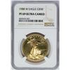 Image 1 : 1988-W $50 American Gold Eagle Coin NGC PF69 Ultra Cameo