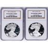 Image 1 : Lot of 1991-S & 1992-S $1 American Silver Eagle Proof Coins NGC PF69 Ultra Cameo