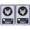 Image 2 : Lot of 1991-S & 1992-S $1 American Silver Eagle Proof Coins NGC PF69 Ultra Cameo