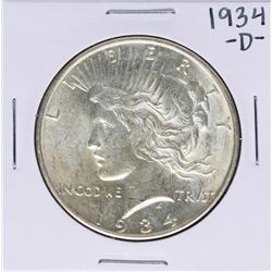 1934-D $1 Peace Silver Dollar Coin