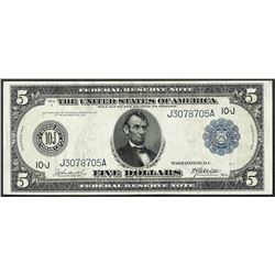 1914 $5 Federal Reserve Note Kansas City