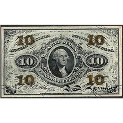March 3, 1863 10 Cents Third Issue Fractional Currency Note