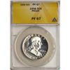 Image 1 : 1956 Proof Franklin Half Dollar Coin ANACS PF67
