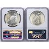 Image 2 : Lot of 1922-1923 $1 Peace Silver Dollar Coins NGC MS65