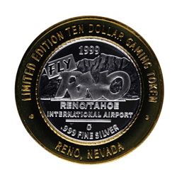 .999 Silver Fly RNO Reno Tahoe $10 Casino Limited Edition Gaming Token
