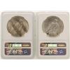 Image 2 : Lot of (2) 1923 $1 Peace Silver Dollar Coins NGC MS63