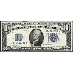 1934 $10 Silver Certificate Note