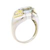Image 4 : 14KT White and Yellow Gold 2.16 ctw Aquamarine and Diamond Ring