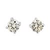 Image 1 : 14KT White Gold 0.60 ctw Diamond Stud Earrings