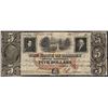 Image 1 : 1854 $5 The Bank of Camden, South Carolina Obsolete Note Pinhole