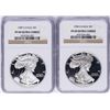Image 1 : Lot of 1989-S & 1990-S $1 American Silver Eagle Proof Coins NGC PF69 Ultra Cameo