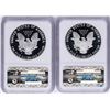 Image 2 : Lot of 1989-S & 1990-S $1 American Silver Eagle Proof Coins NGC PF69 Ultra Cameo