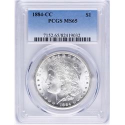 1884-CC $1 Morgan Silver Dollar Coin PCGS MS65