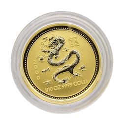 2000 $15 Australia Lunar Year of the Dragon 1/10 oz. Gold Coin
