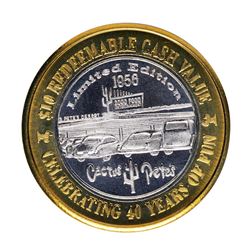 .999 Silver Cactus Pete's Jackpot, Nevada $10 Casino Limited Edition Gaming Toke