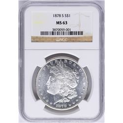 1878-S $1 Morgan Silver Dollar Coin NGC MS63